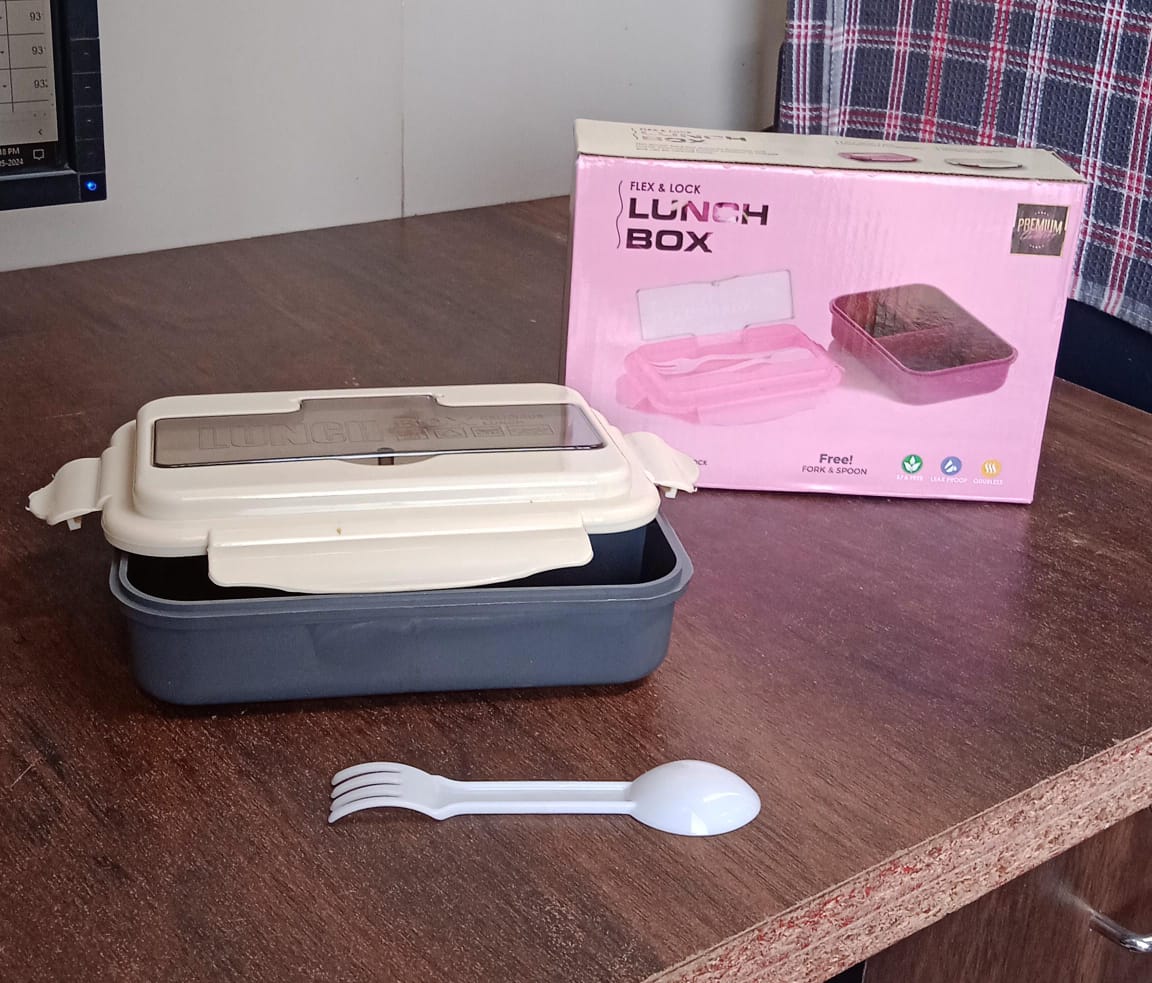 2809 Lunch Box Flex Lock Plastic Liner Lunch Container, Portable Tableware Set for Kid Adult Student Children Keep Food Warm 2809 Lunch Box Flex Lock Plastic Liner Lunch Container, Portable Tableware Set for Kid Adult Student Children Keep Food Warm